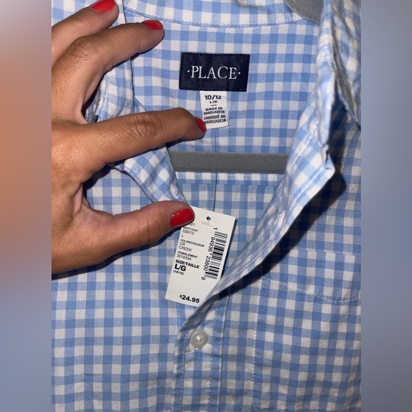The Children’s Place button down • size L (10/12) • NWT - Picture 2 of 3